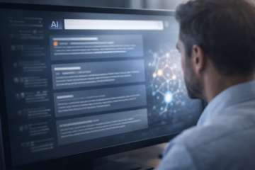 Consulente guarda i risultati GEO SEO